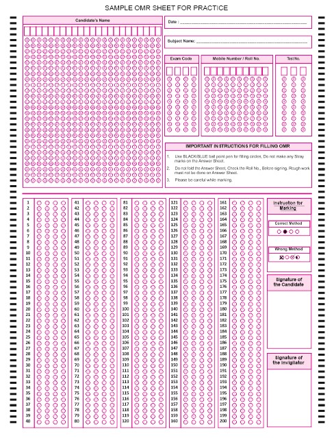 A4-200-mcq-omr-sheet image
