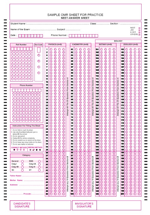 A4-neet-mcq-omr-sheet image